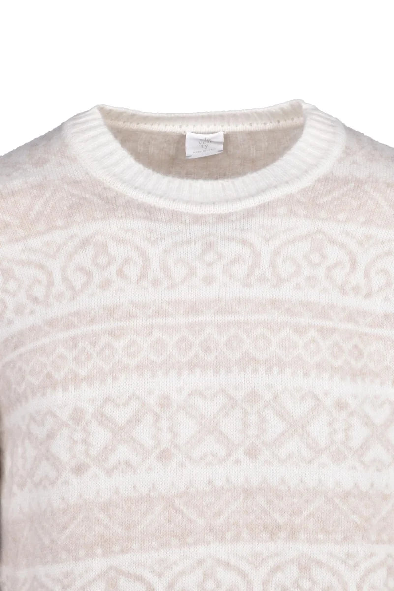 Crewneck Sweater Cashmere Silk - Cream/Beige