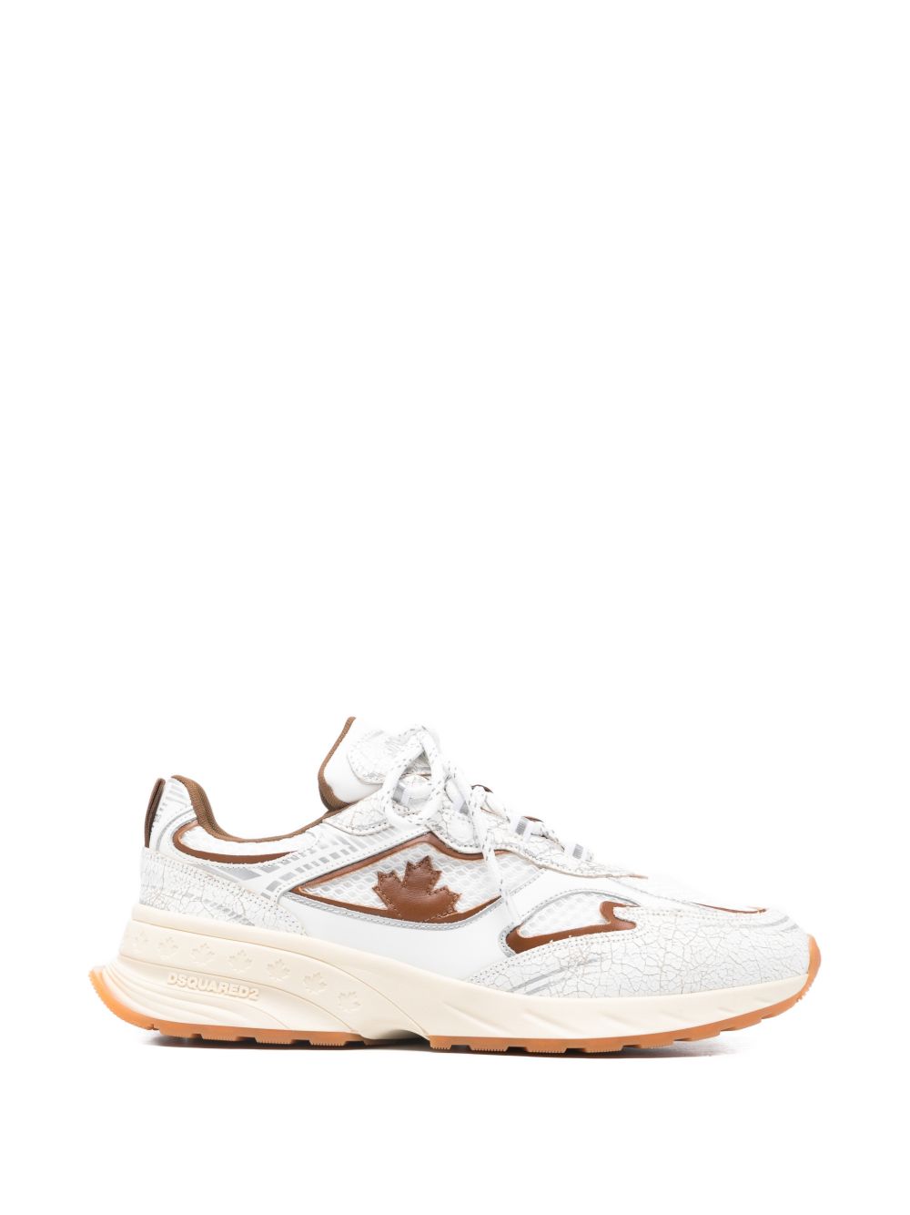 White Textured Upper Sneakers