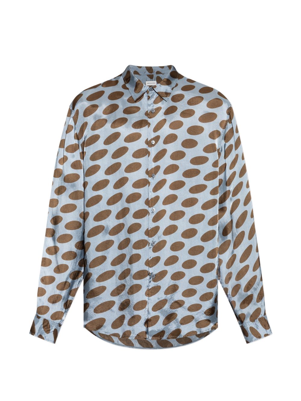 Long-Sleeved Shirt With Graphic Oval Patterns