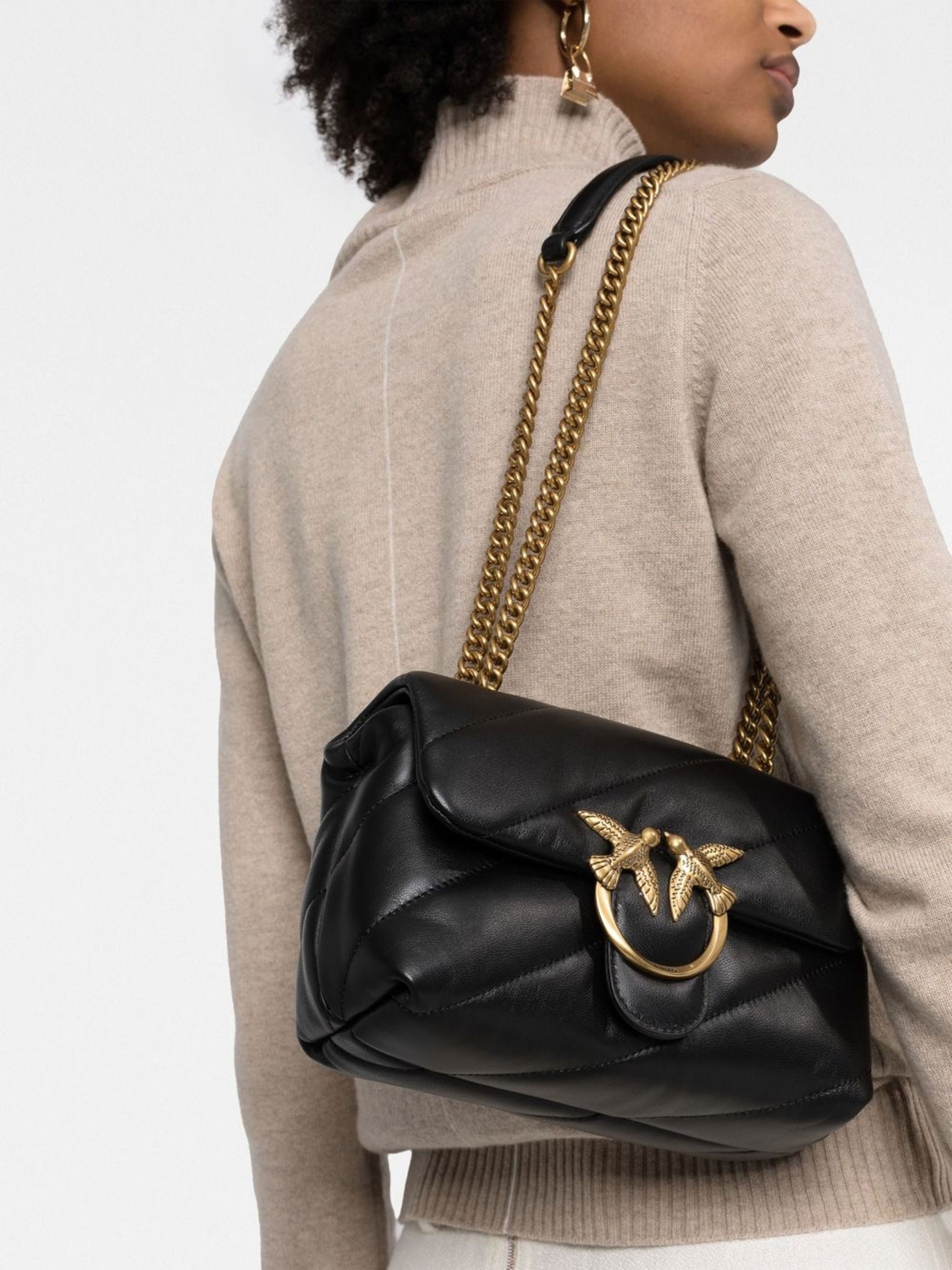 Love Puff Mini Quilted Leather Satchel