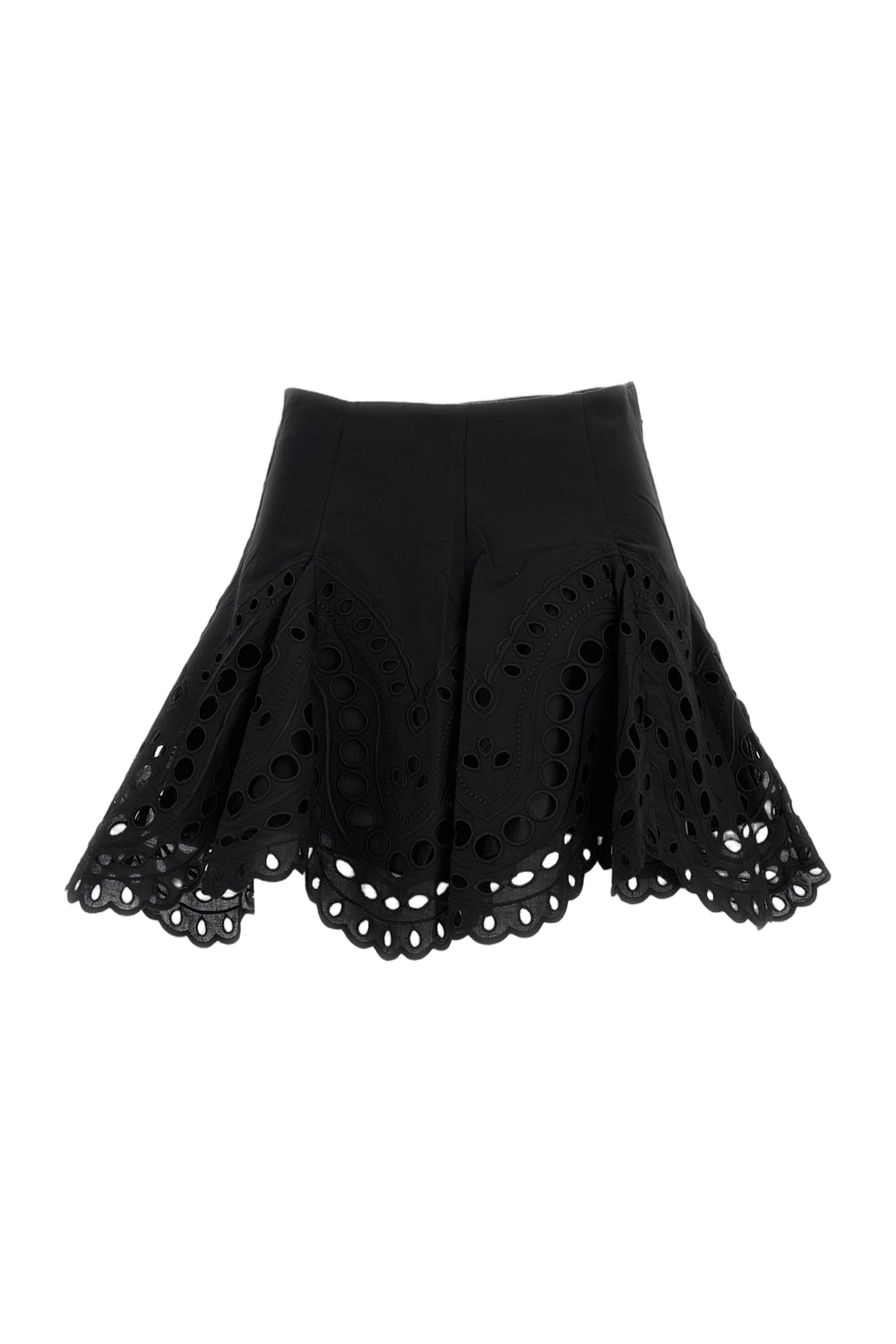 Black Ruffle Eyelet Skirt