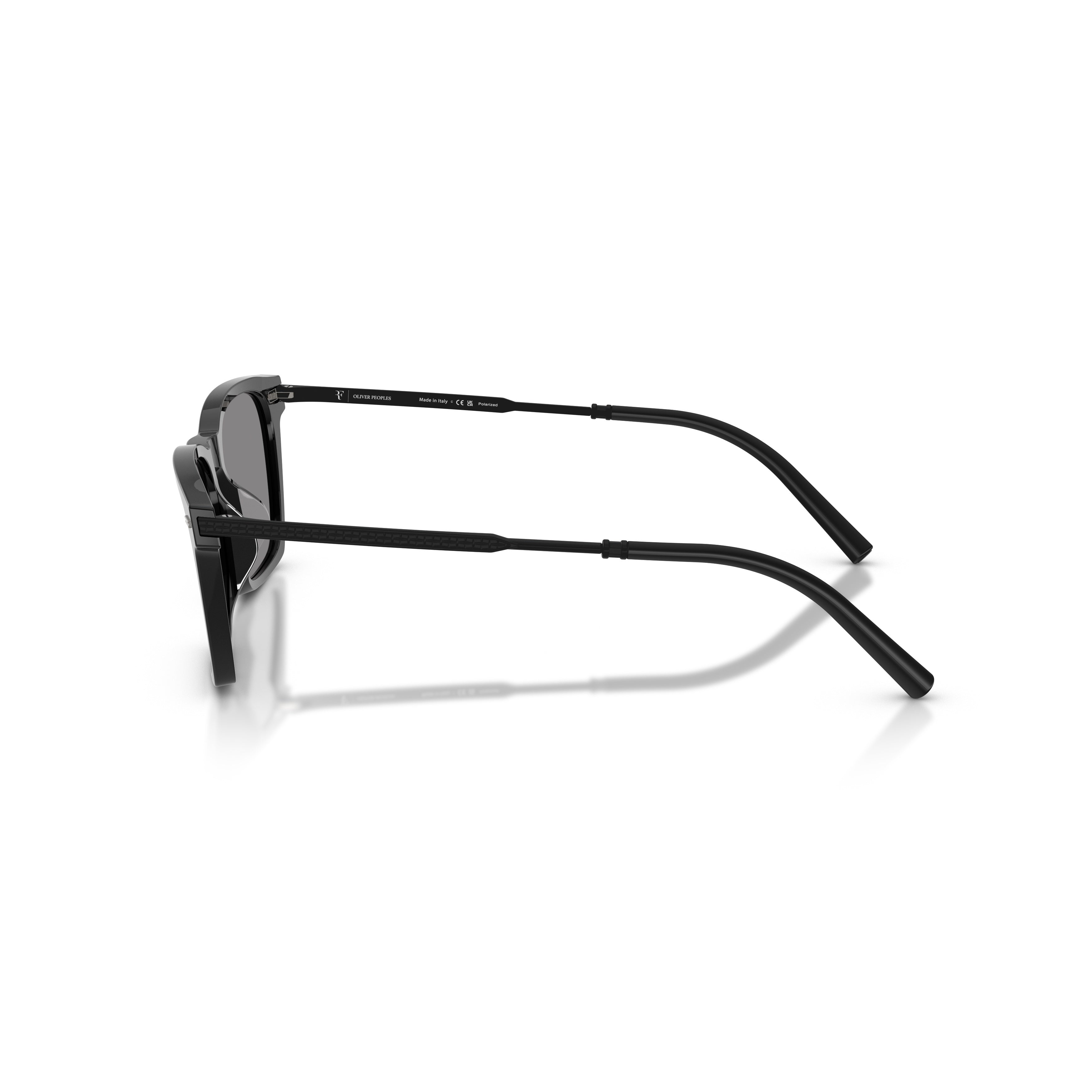 0ov5624su Sleek Rectangular Sunglasses with Glossy Acetate Front