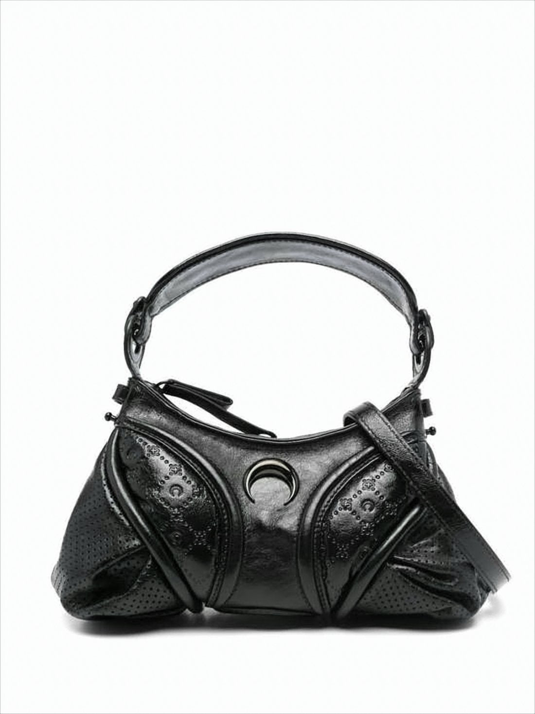 Structured Black Calf Leather Tote Bag