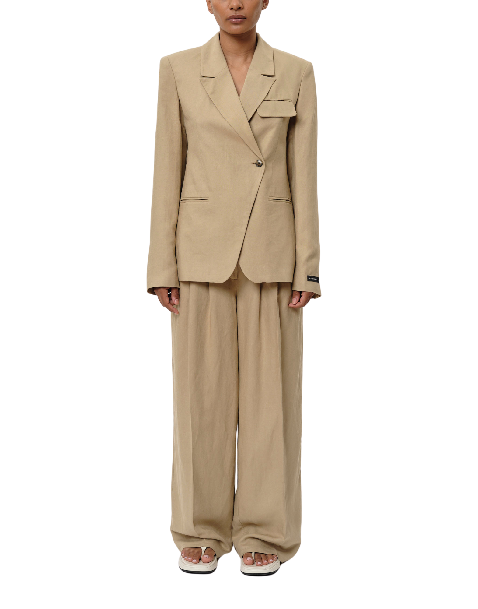 Asymmetrical Front Closure Blazer