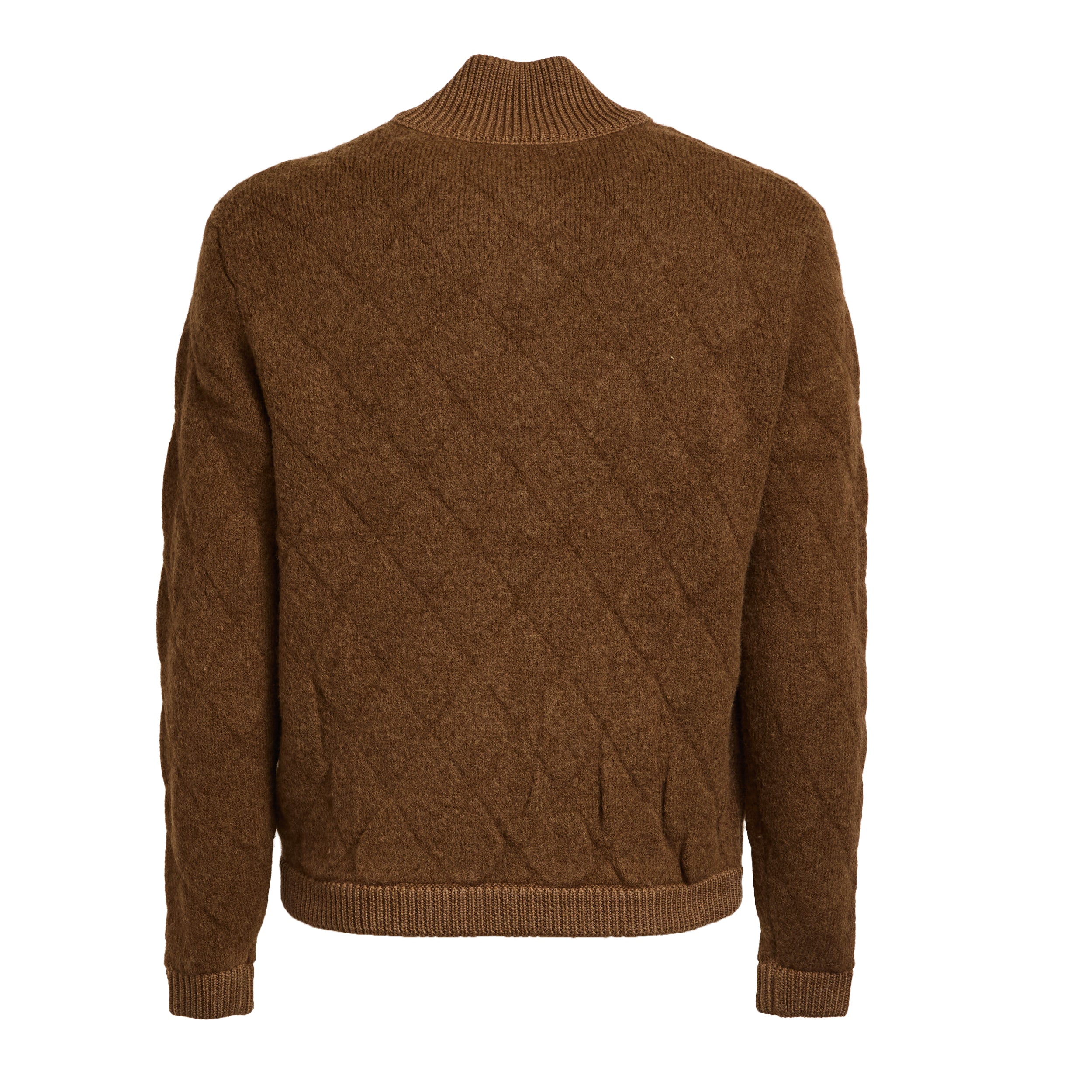 Quilted Baby Camel Bomber Jacket