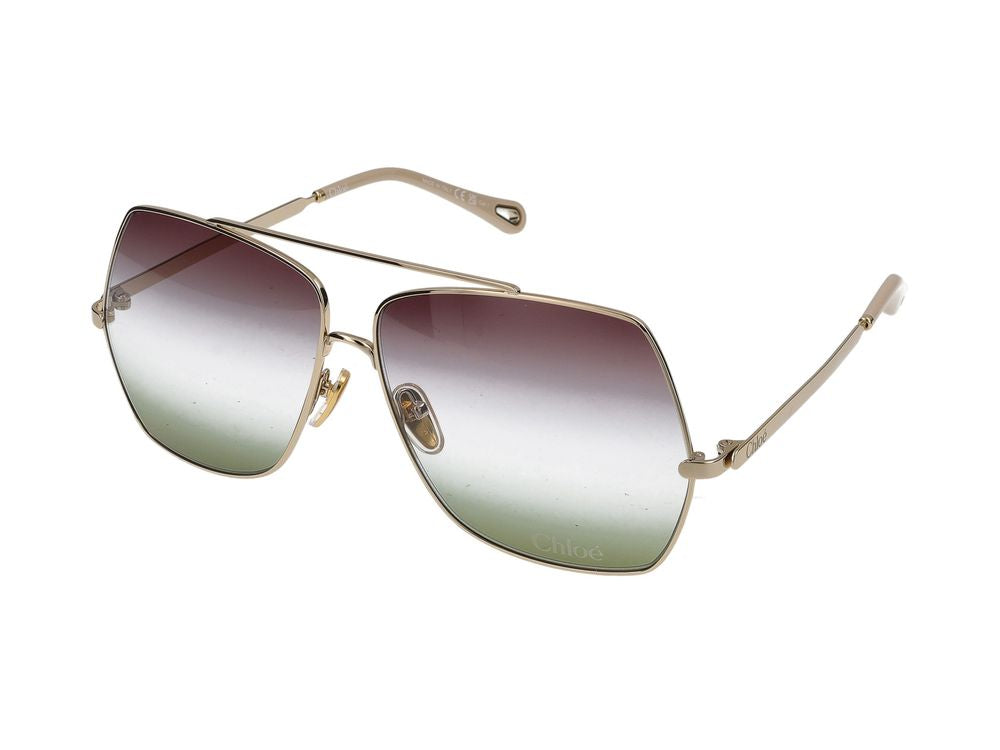 Okulary przeciwsłoneczne Chloé CH0278S 002 złote złoto zielone 62/12/140