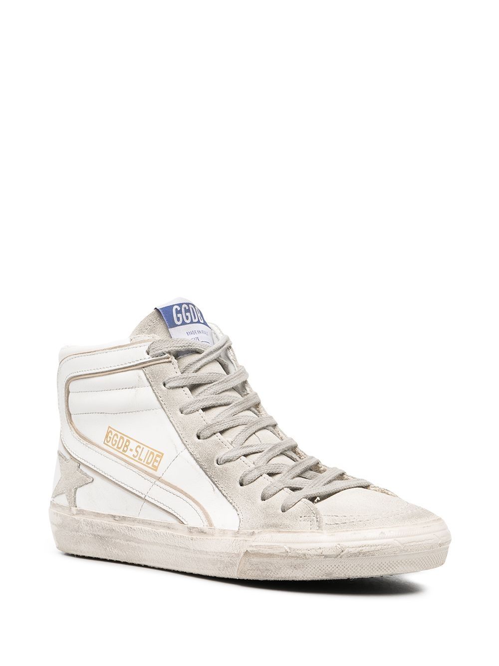 High-Top Sneakers with Vintage Distressing