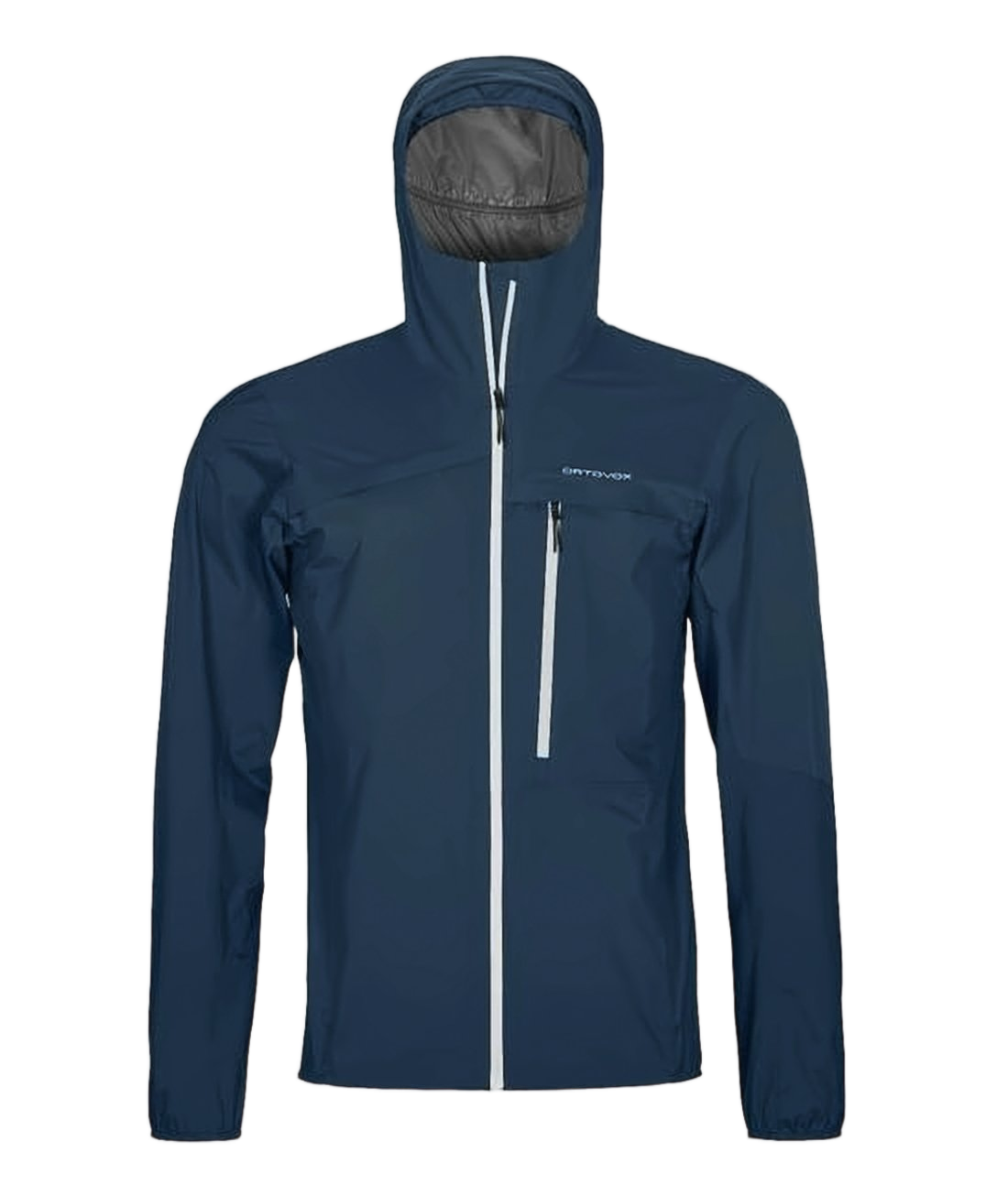 Lightweight Hooded Polyamide Jacket with Vertical Zipper Pocket