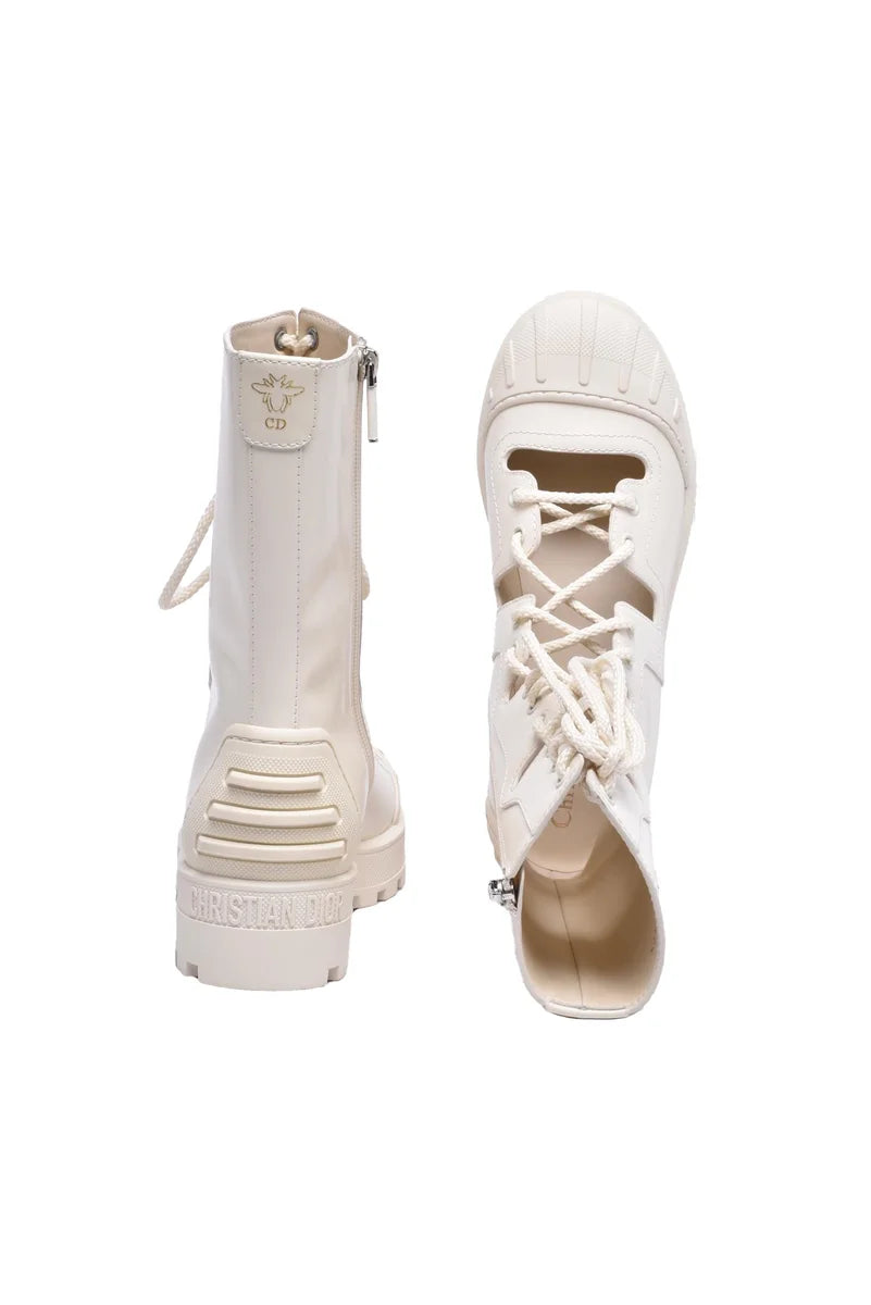 Iron Leather Boots - White