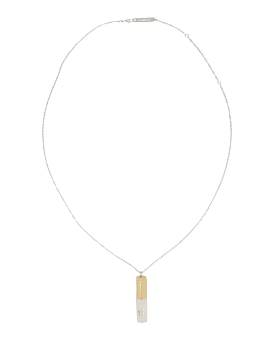 Battery Charm Necklace With Two-Tone Finish