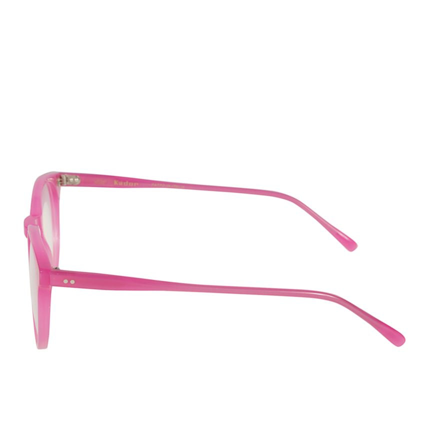 Chyli/N Translucent Pink Round Frame Eyeglasses with Metallic Accents
