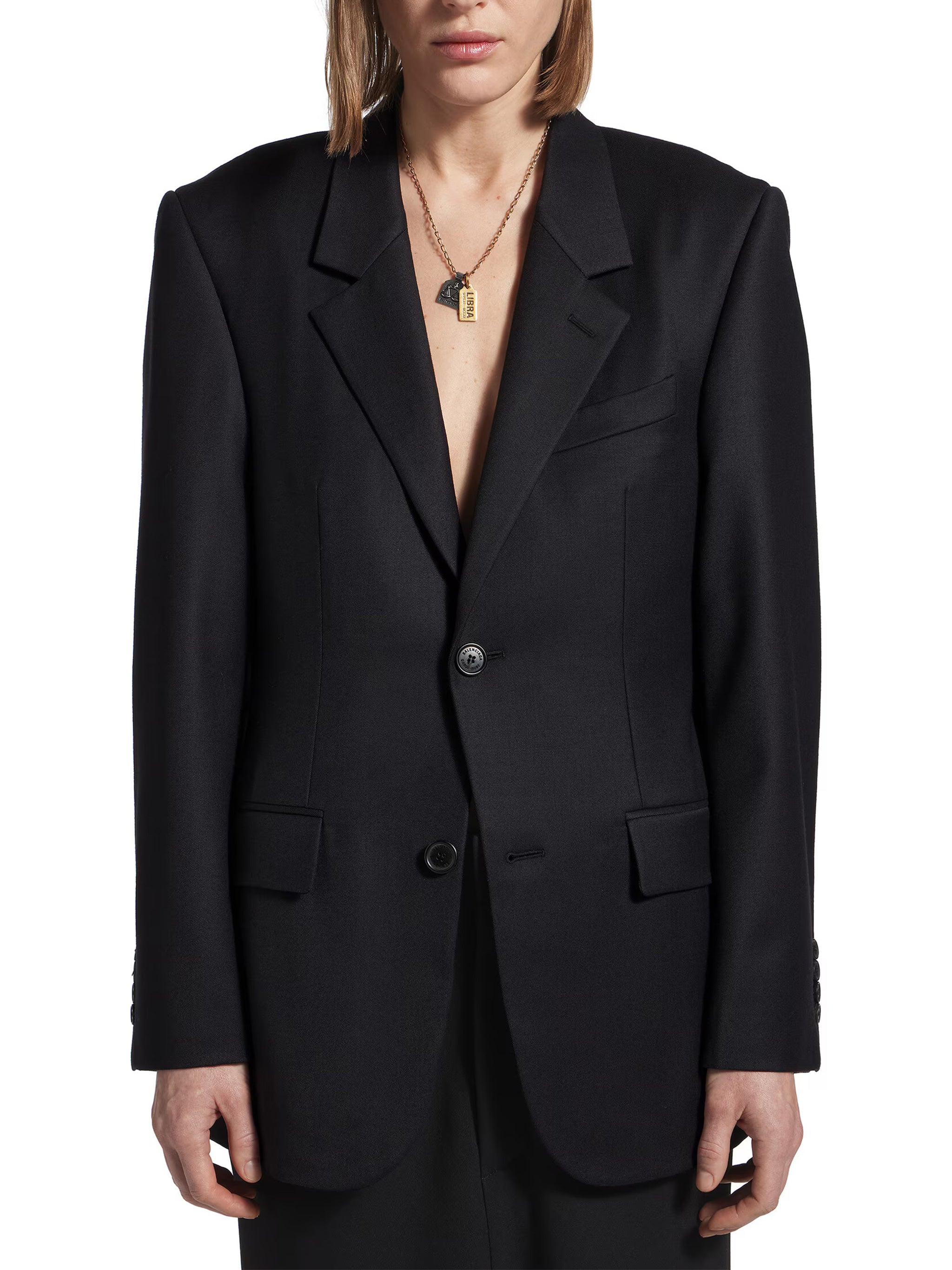 Black Standard Tailored Structured Blazer