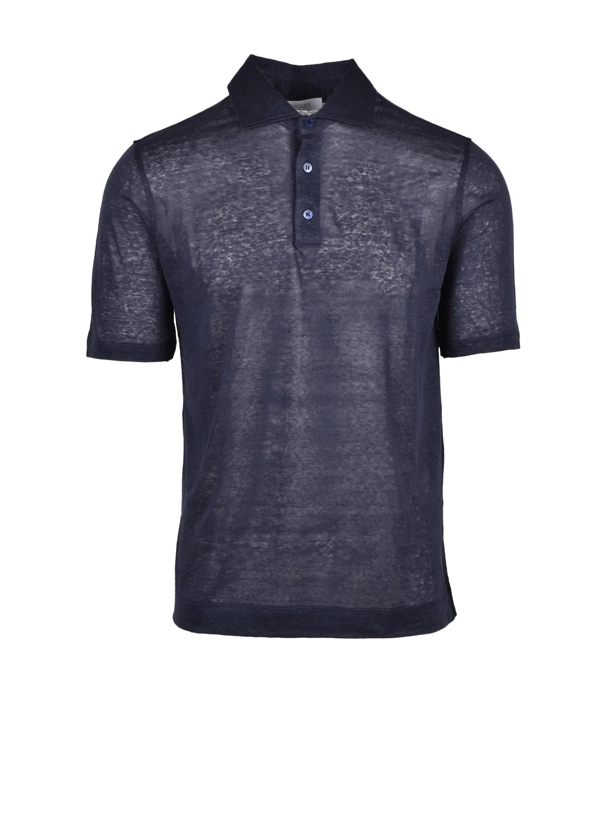 Linen Polo Shirt - Blue