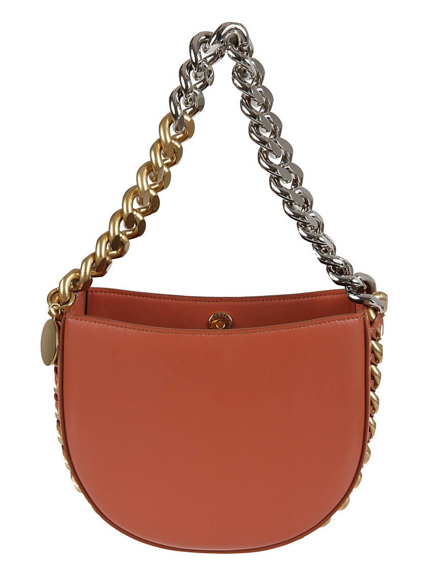 Half-Moon Shape Bag With Bold Chain Strap