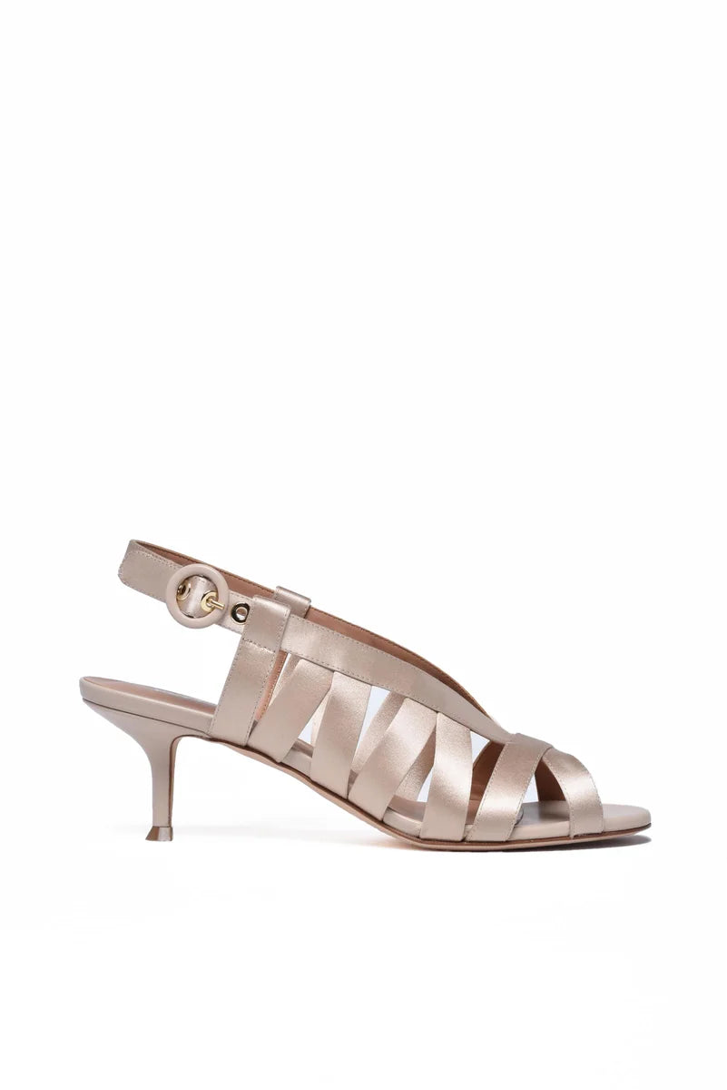 Satin Sandals - Beige