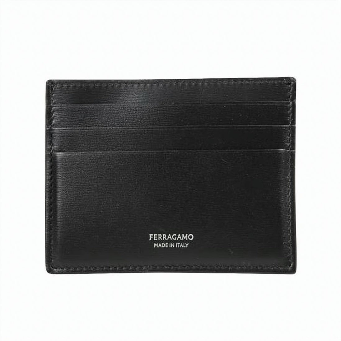 Calf Leather Cardholder with Refined Embossed Branding