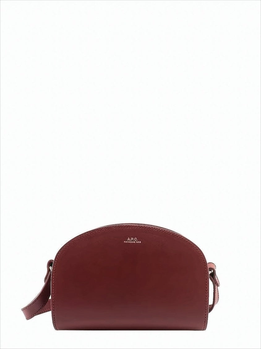 Semi-Circular Shoulder Bag with Adjustable Strap