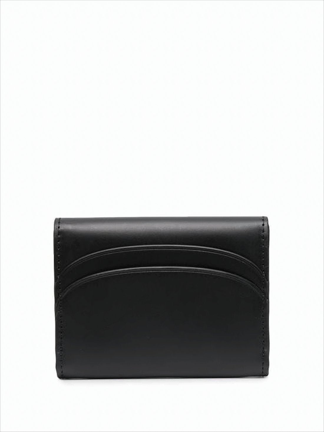 Rectangular Black Cowhide Card Wallet