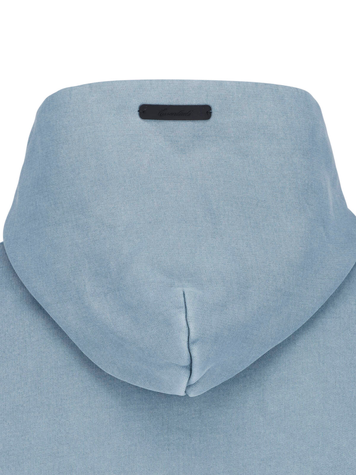 Blue Cropped Arched Logo Hooded Sweatshirt