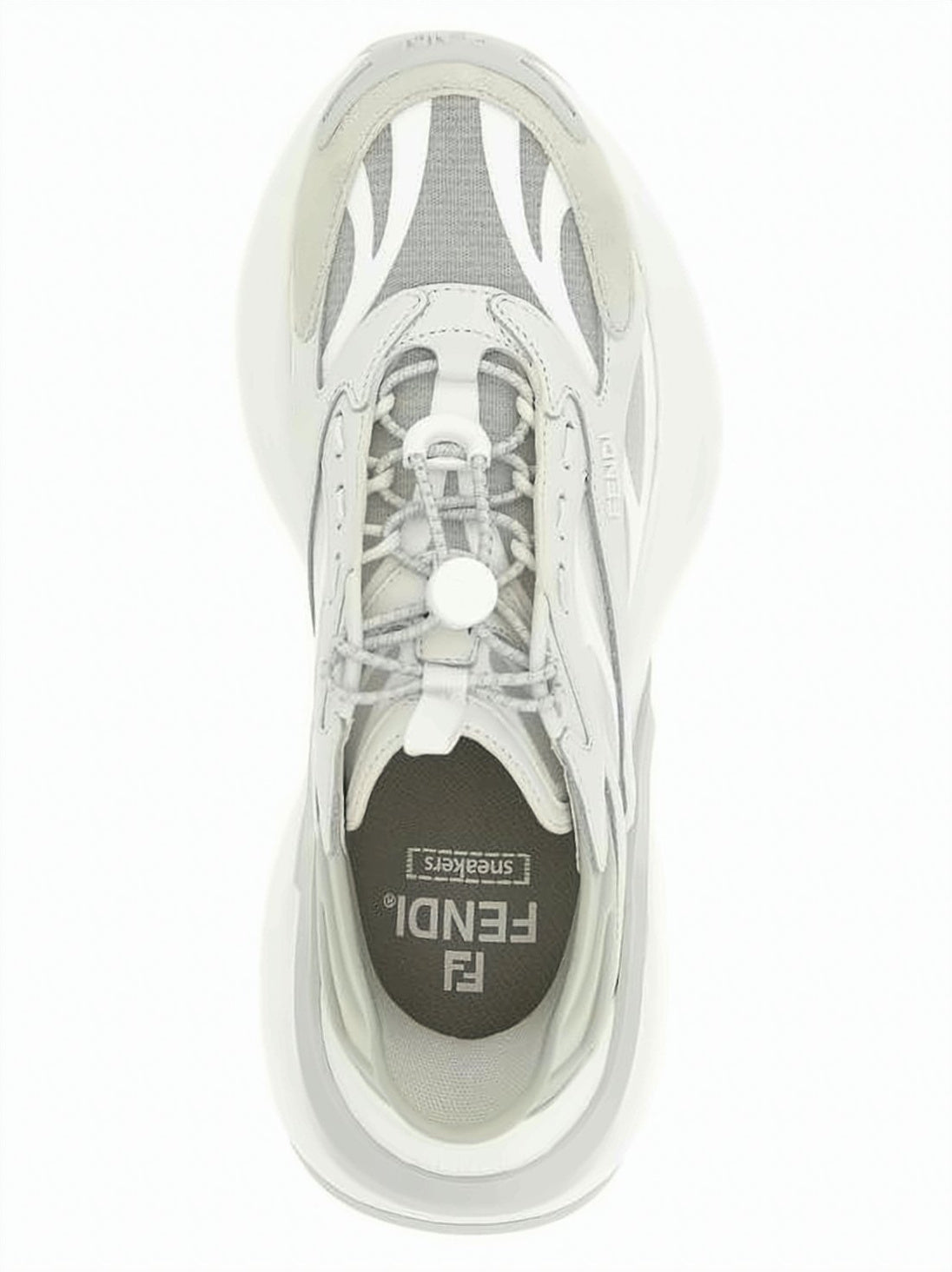 Futuristic White Sneakers With Sole