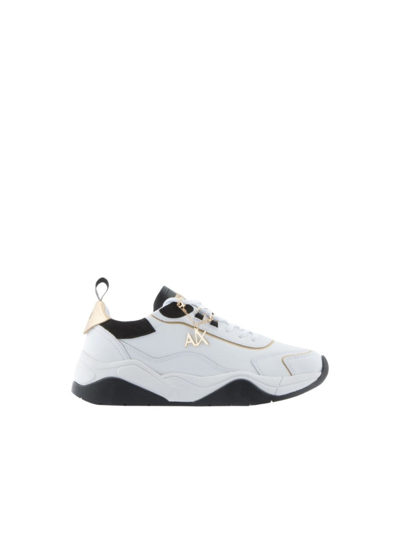White Lace-Up Sneakers