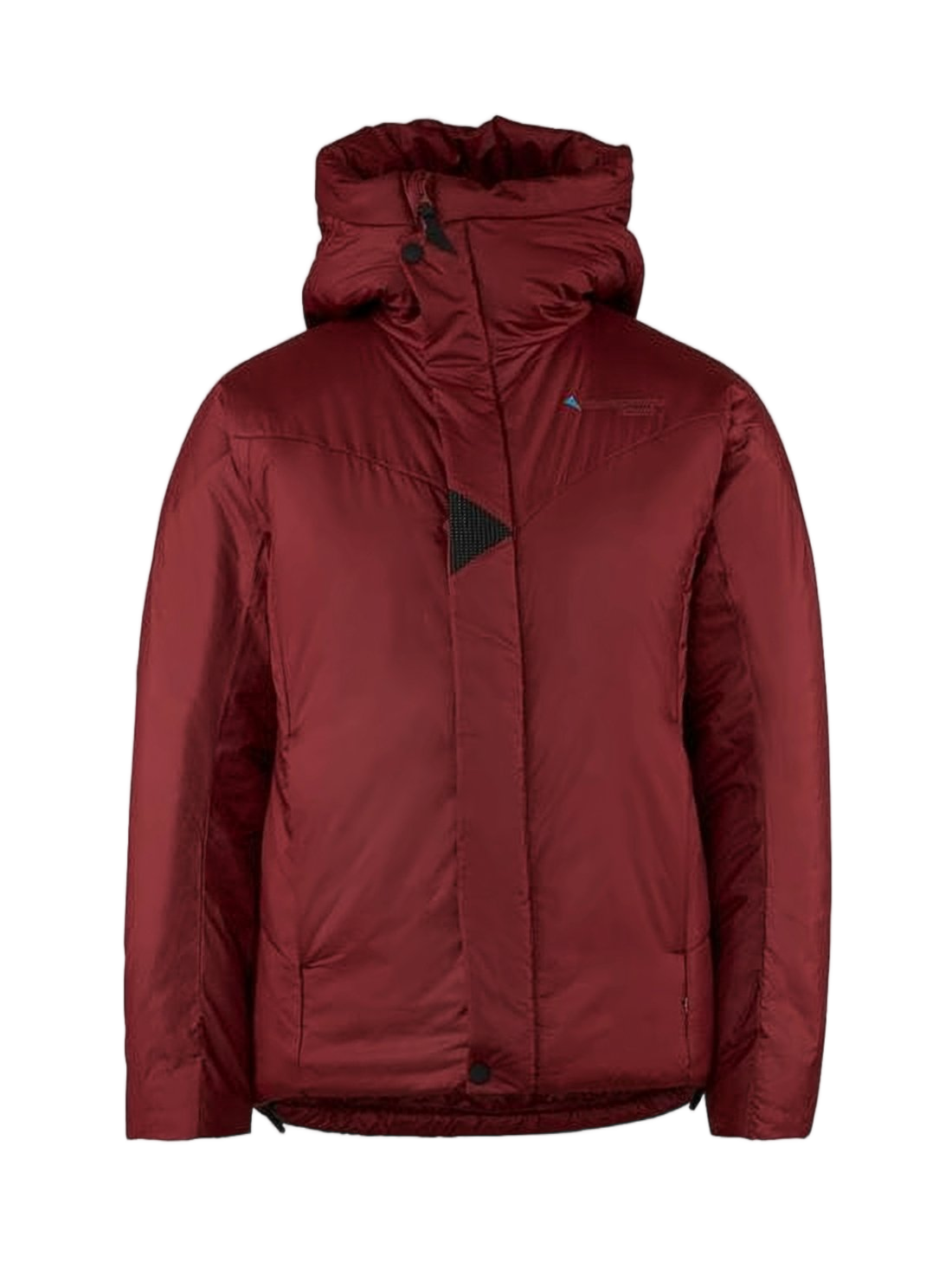 High-Collared Padded Jacket With Hood And Matte Finish