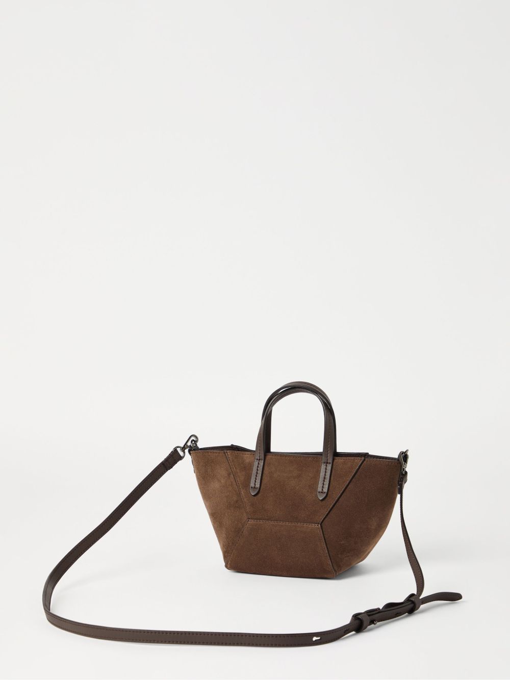 Structured Suede Leather Bag