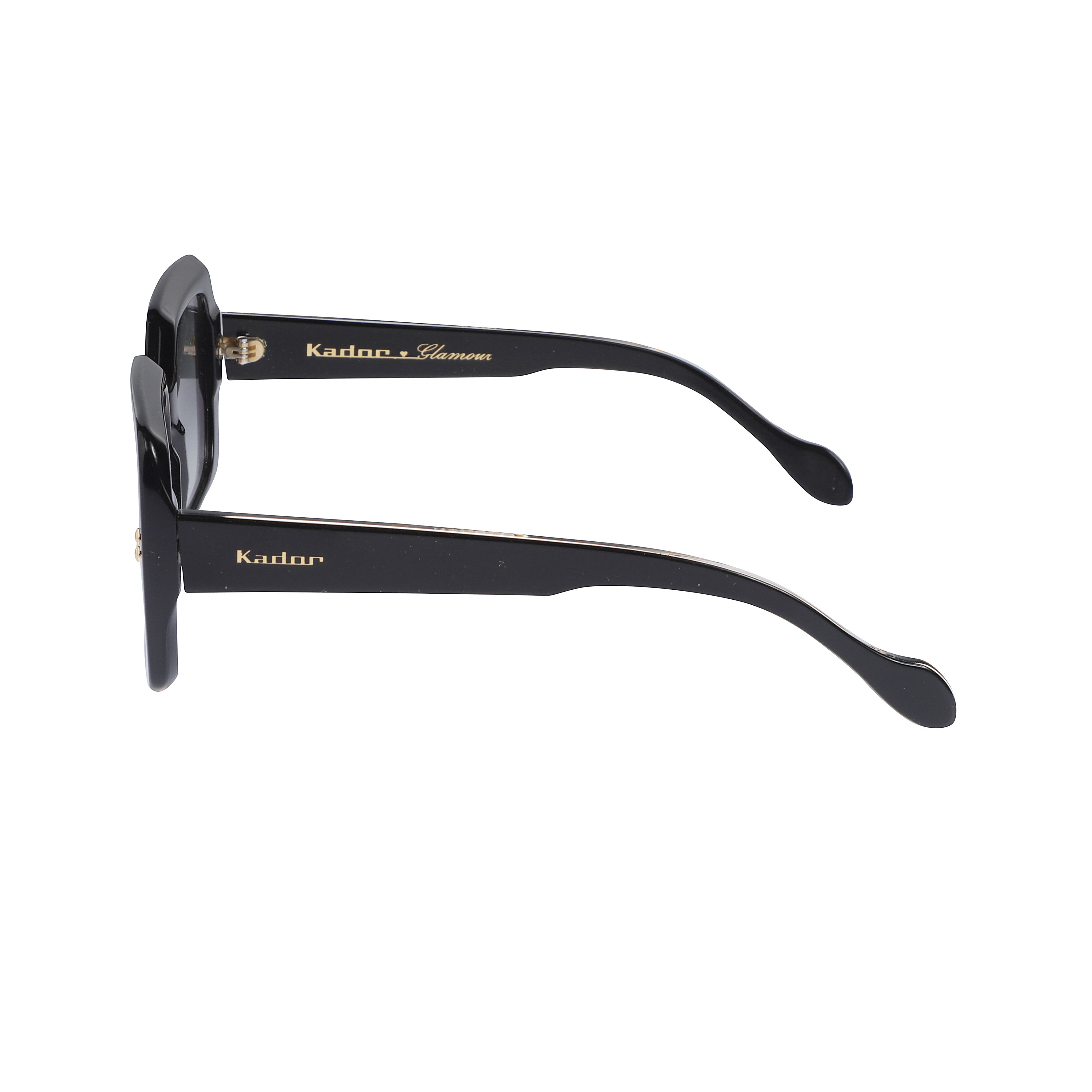 Kate Glamour Oversized Square Frame Sunglasses with Gold Accents
