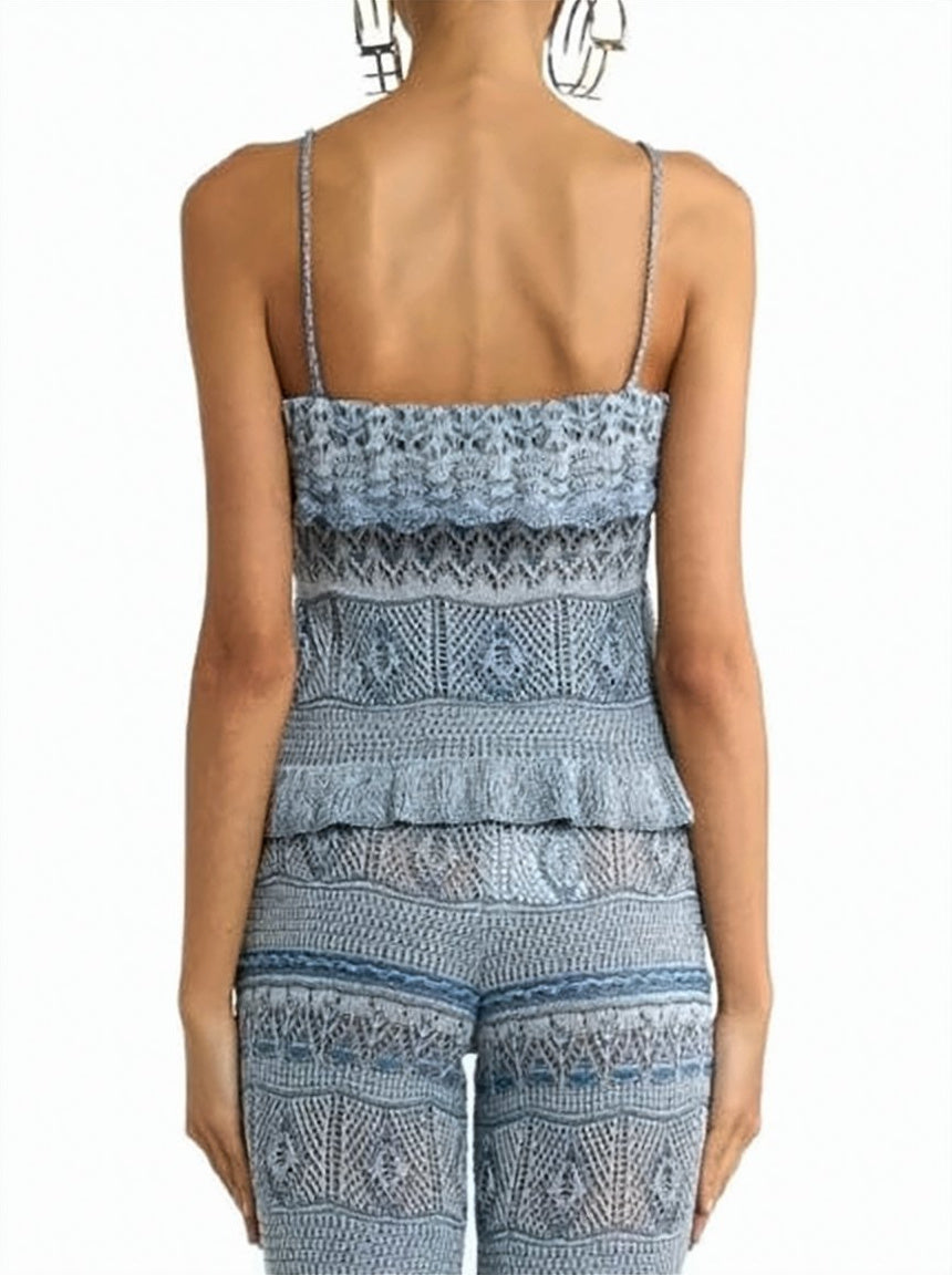 Light Blue Crochet Top