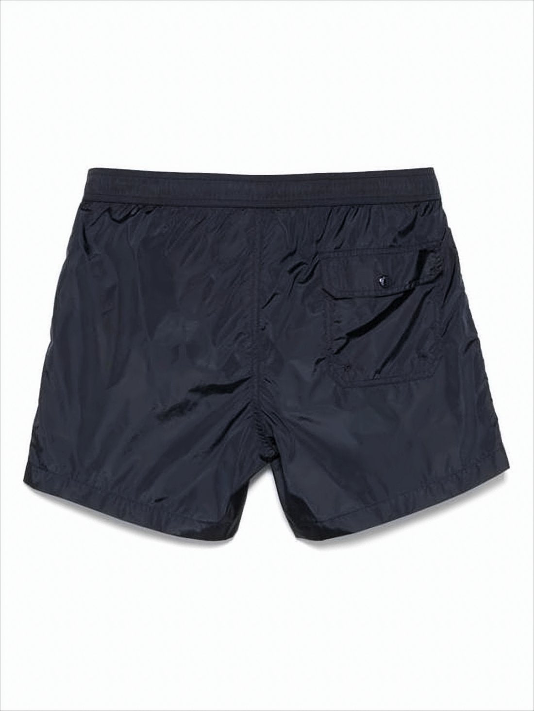Blue Polyamide Shorts with Fitted Waistband