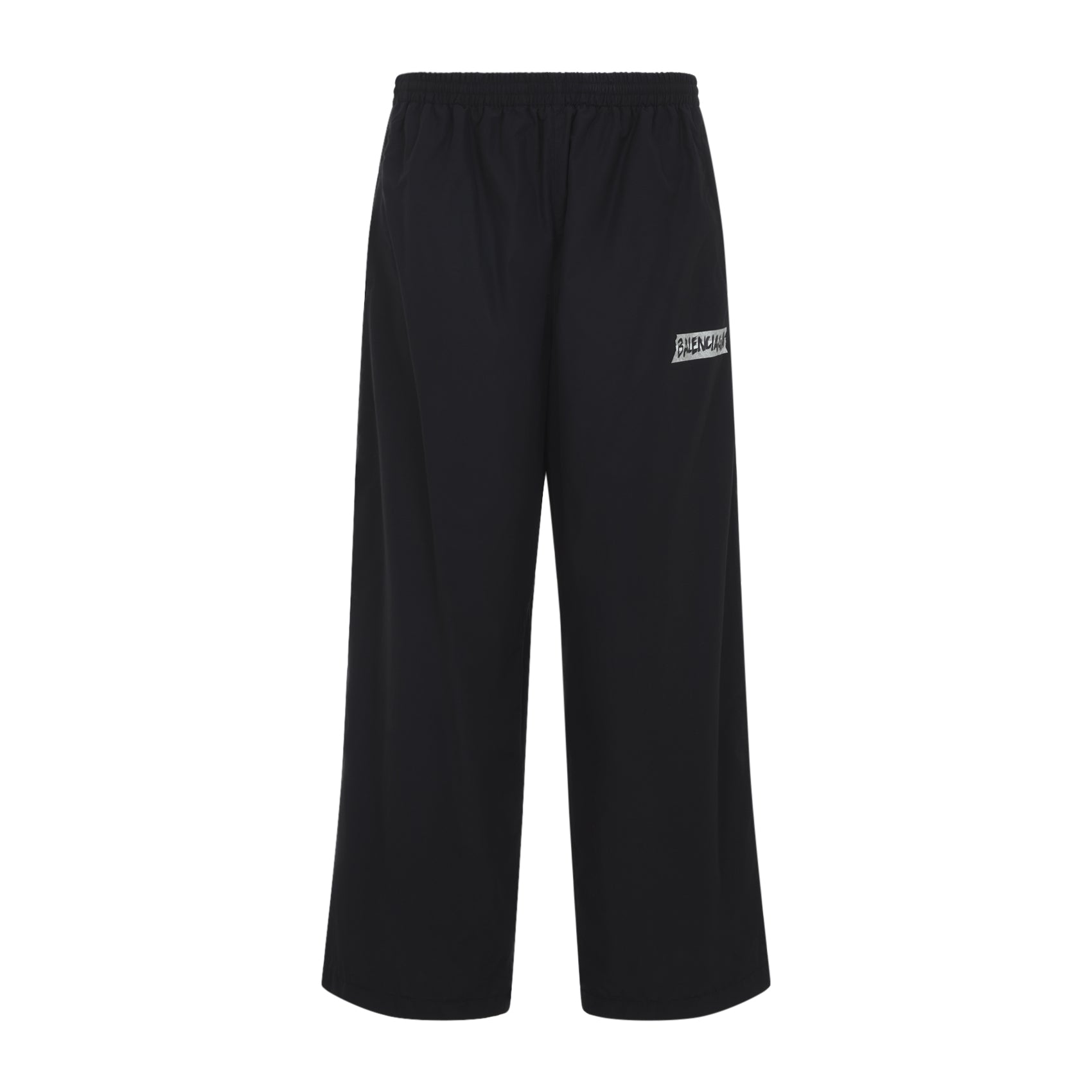 Relaxed Wide-Leg Pants With Elastic Waistband