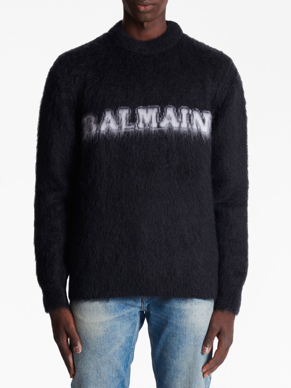 Brushed-Finish Mohair Blend Jumper