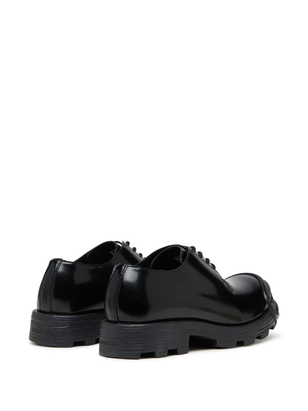 Lace-Up Black Flat Shoes