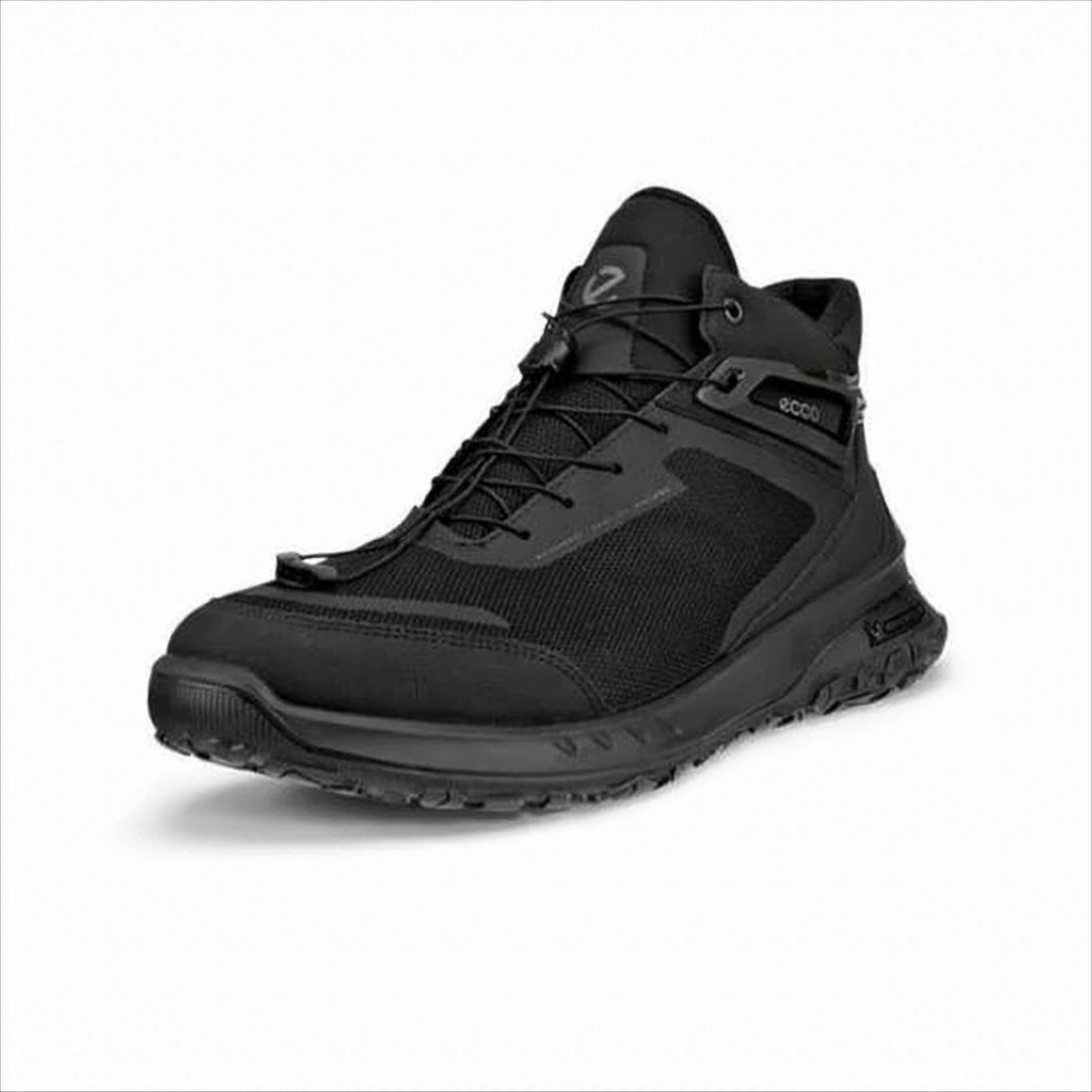 High-Top Sneakers with Textured Mesh and Rugged Sole