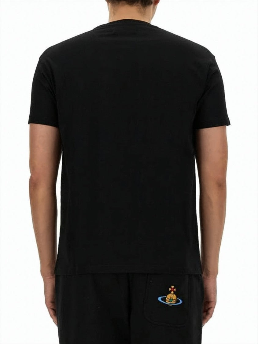 Short-Sleeve T-Shirt with Colorful Embroidered Logo