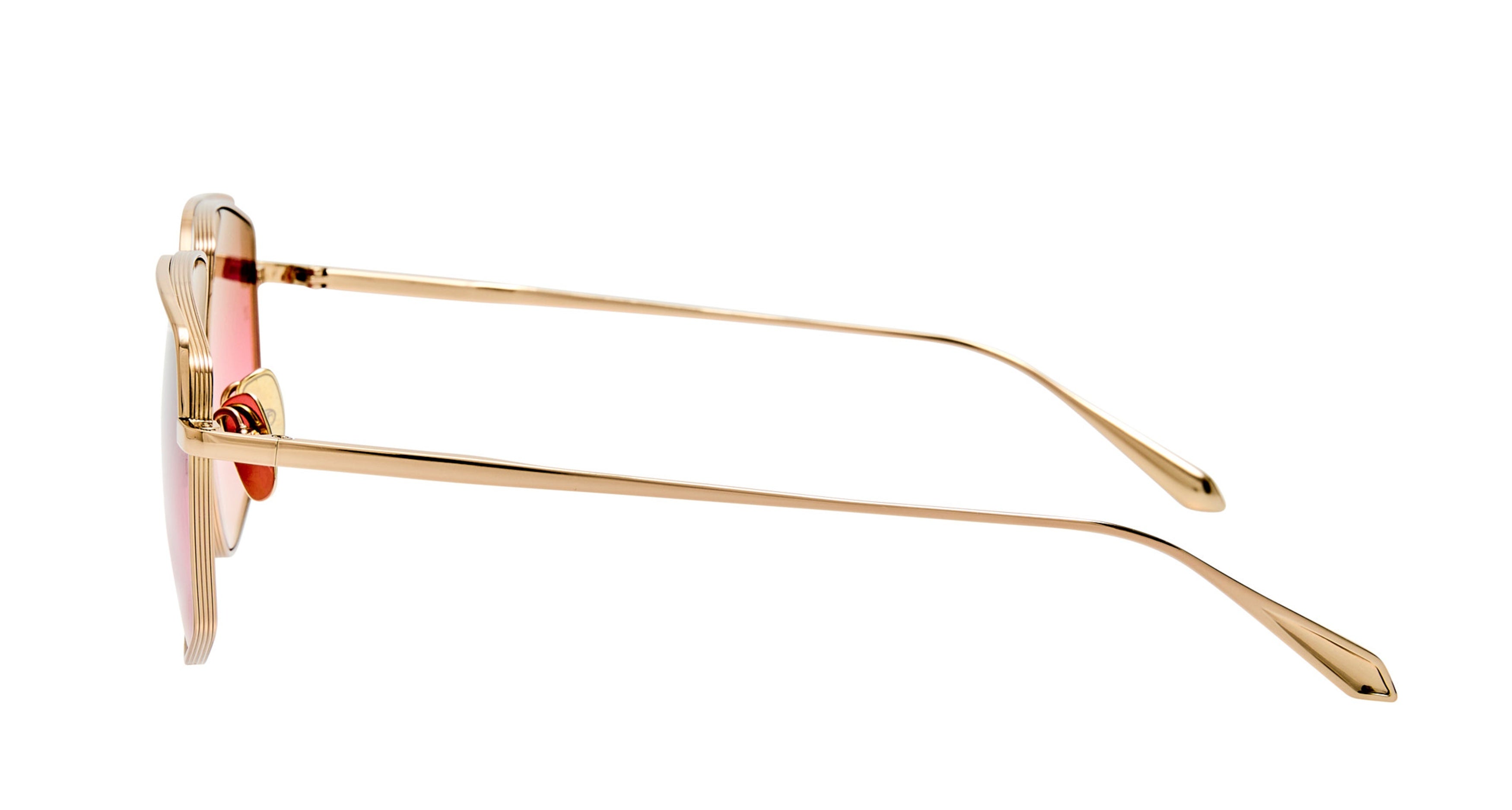 Lfl Geometric Oversized Sunglasses with Gold-tone Titanium Frame
