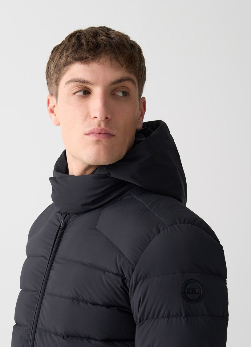 Puffer Jacket With Chest Panel