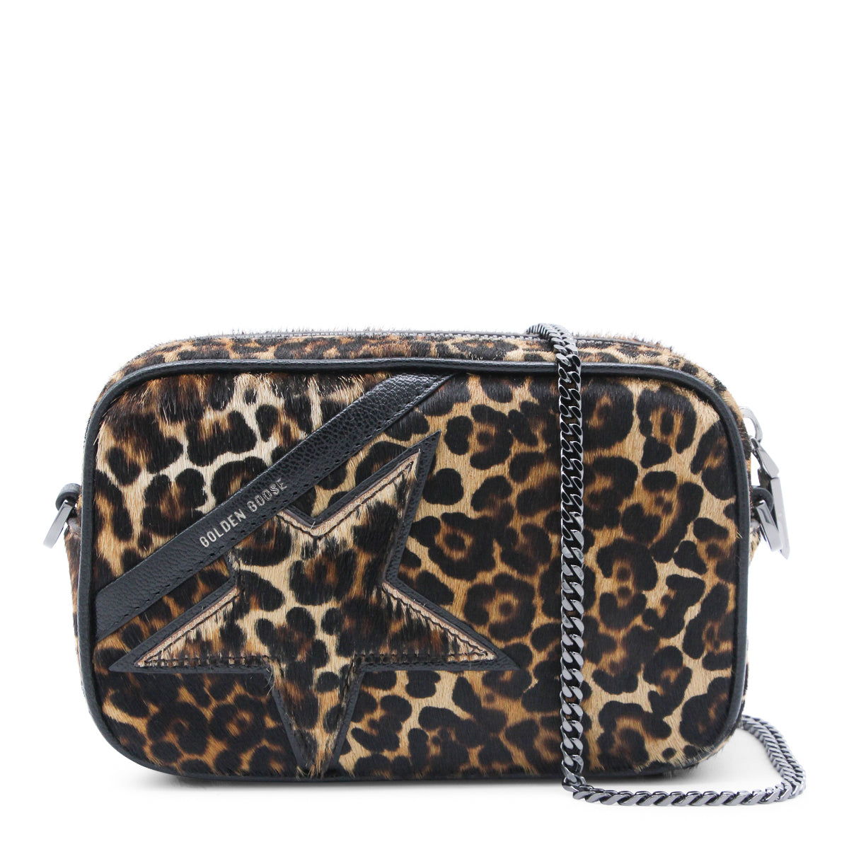 Leopard Print Star Patch Bag