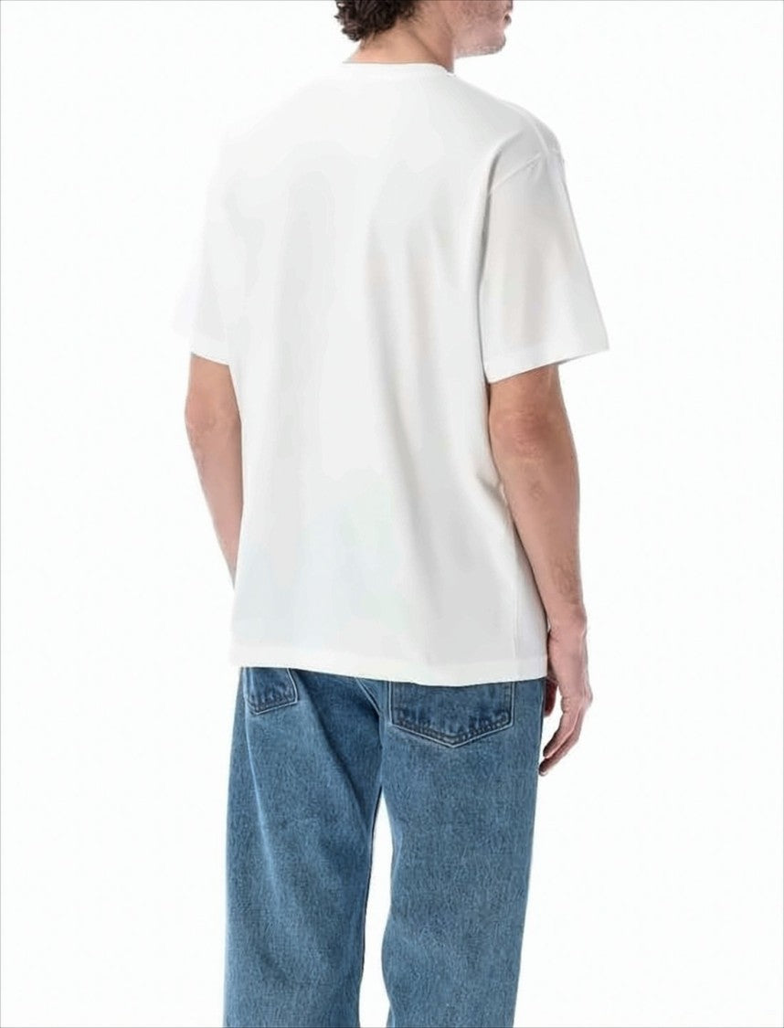 Graphic Print Short-Sleeve T-Shirt with Bold Floral Design