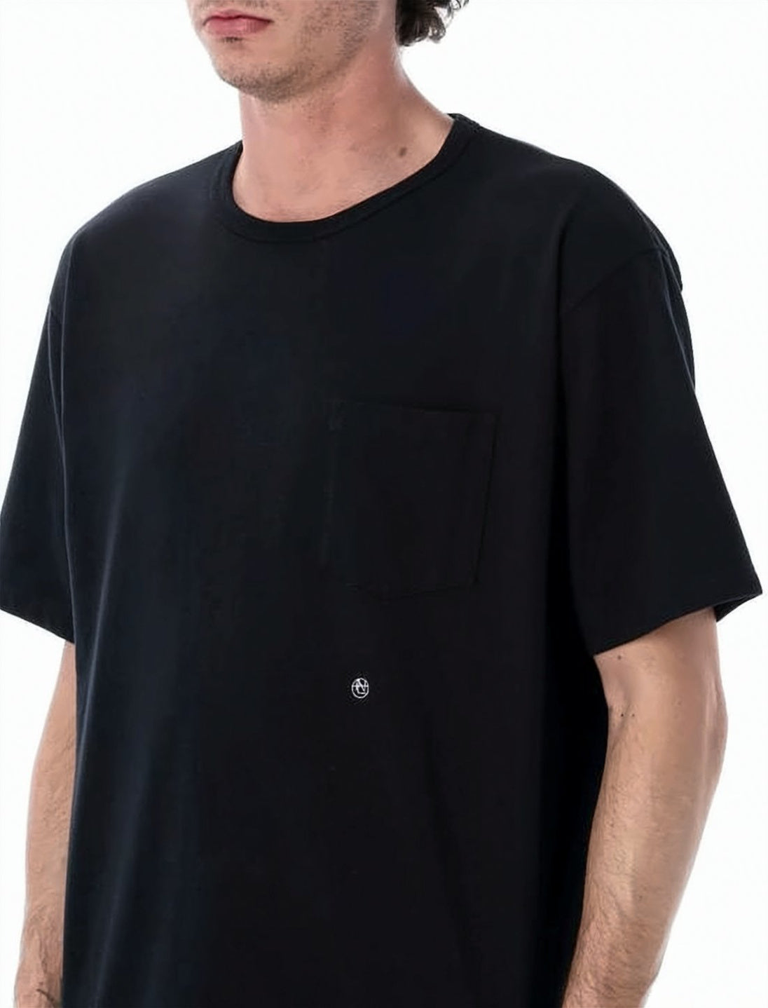 White Minimalist Relaxed Fit Logo T-Shirt