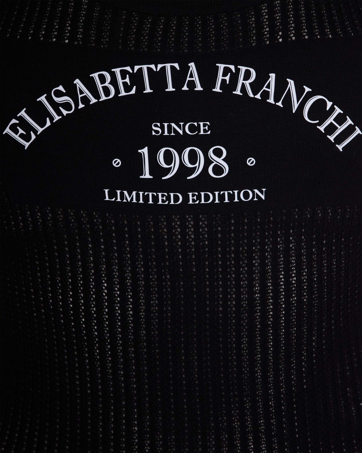 Ribbed Knit Bodysuit with Contrasting Logo Print