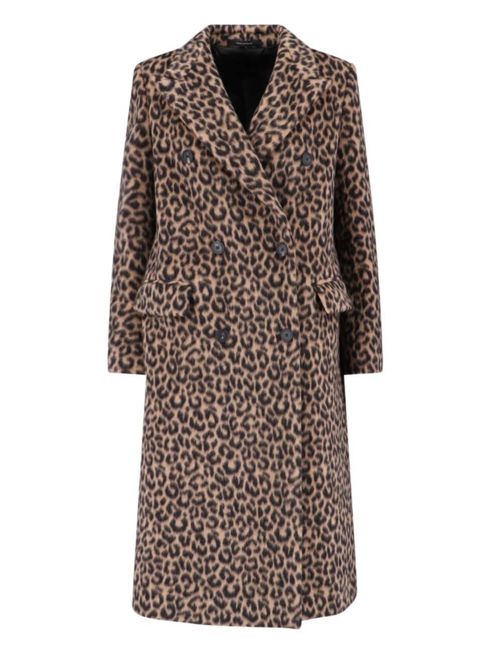 Jole Coat Midi Double-Breasted – Brown Animalier