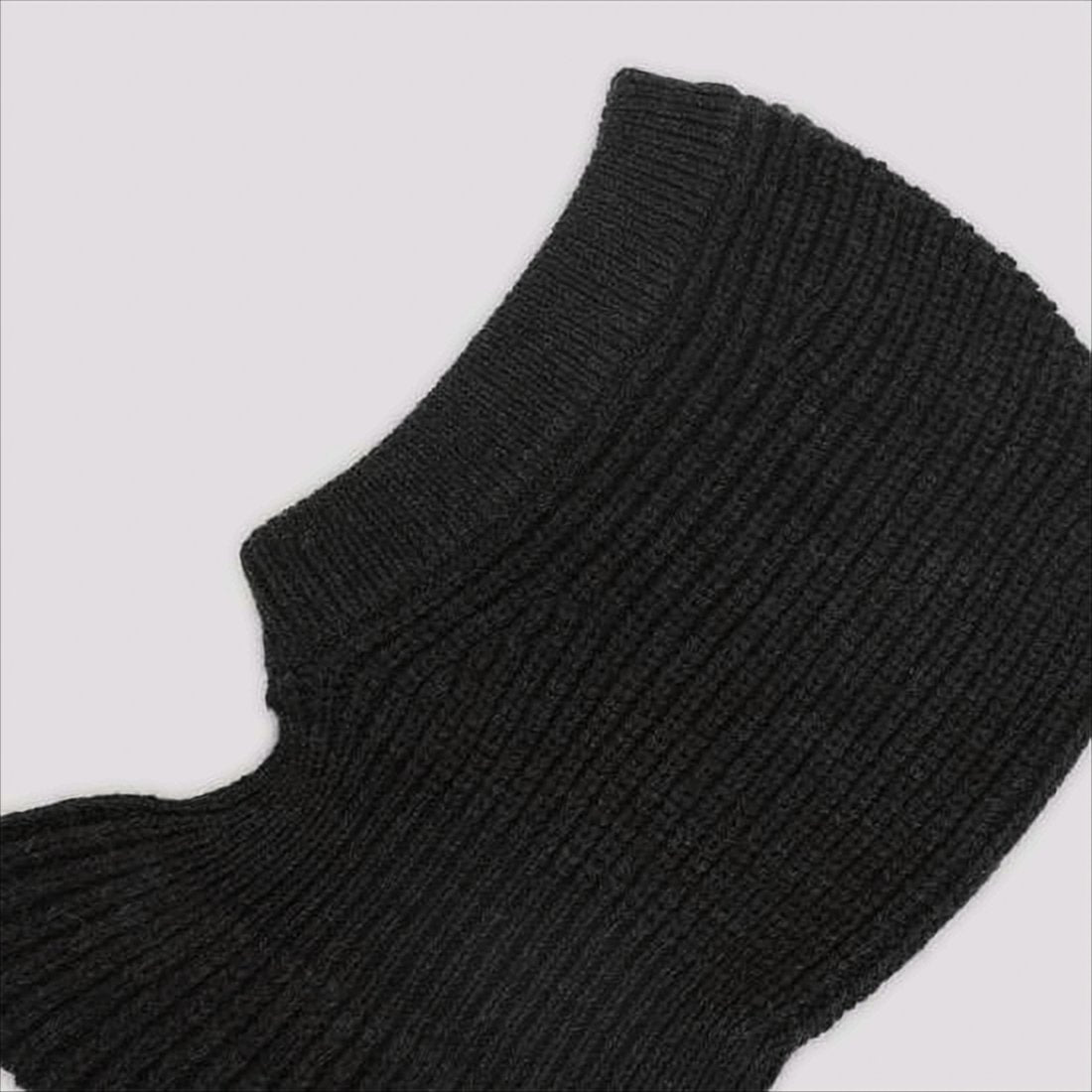 Ribbed Balaclava Hood in Brown