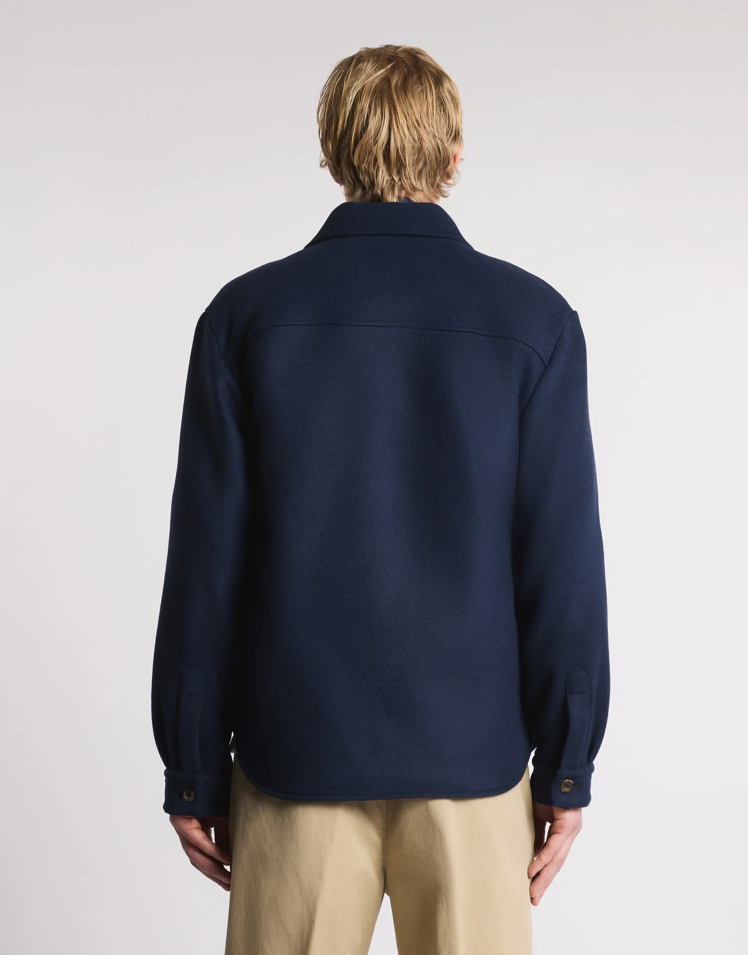 Over Shirt Archive Blue Wool Blend Shirt