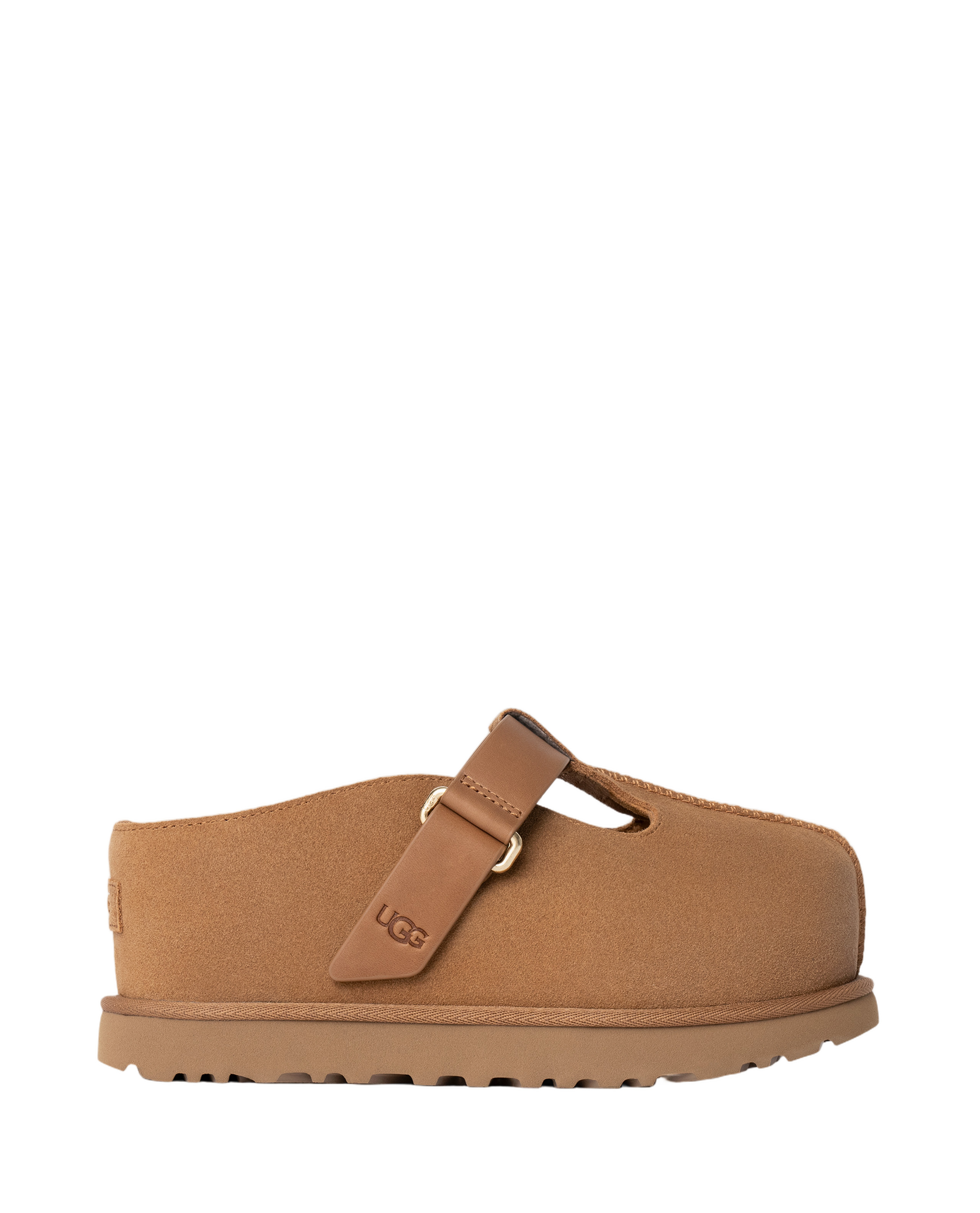 Brown Goldenstar Hi Shearling Clogs