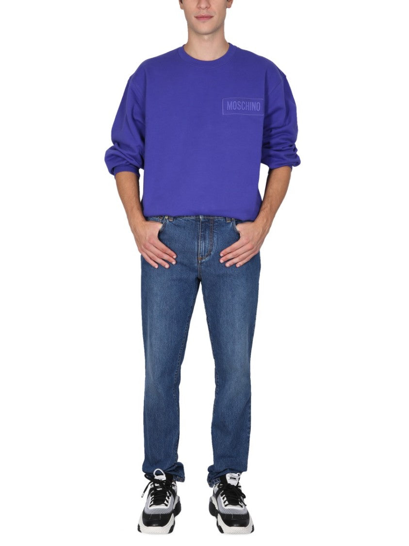 Relaxed Fit Purple Sweatshirt