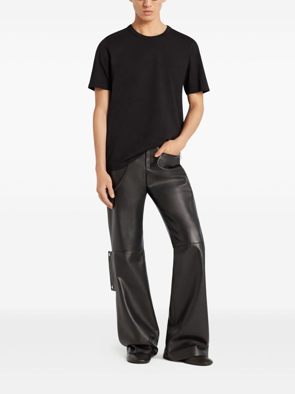 Black T-Shirt with Crew Neckline