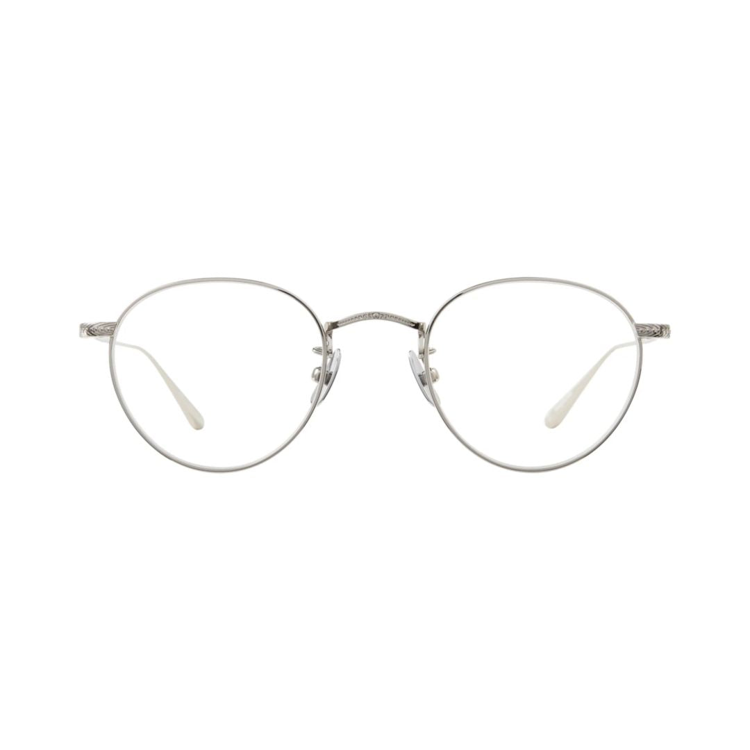 William Rounded Silver-Finish Eyeglasses with Adjustable Nose Pads