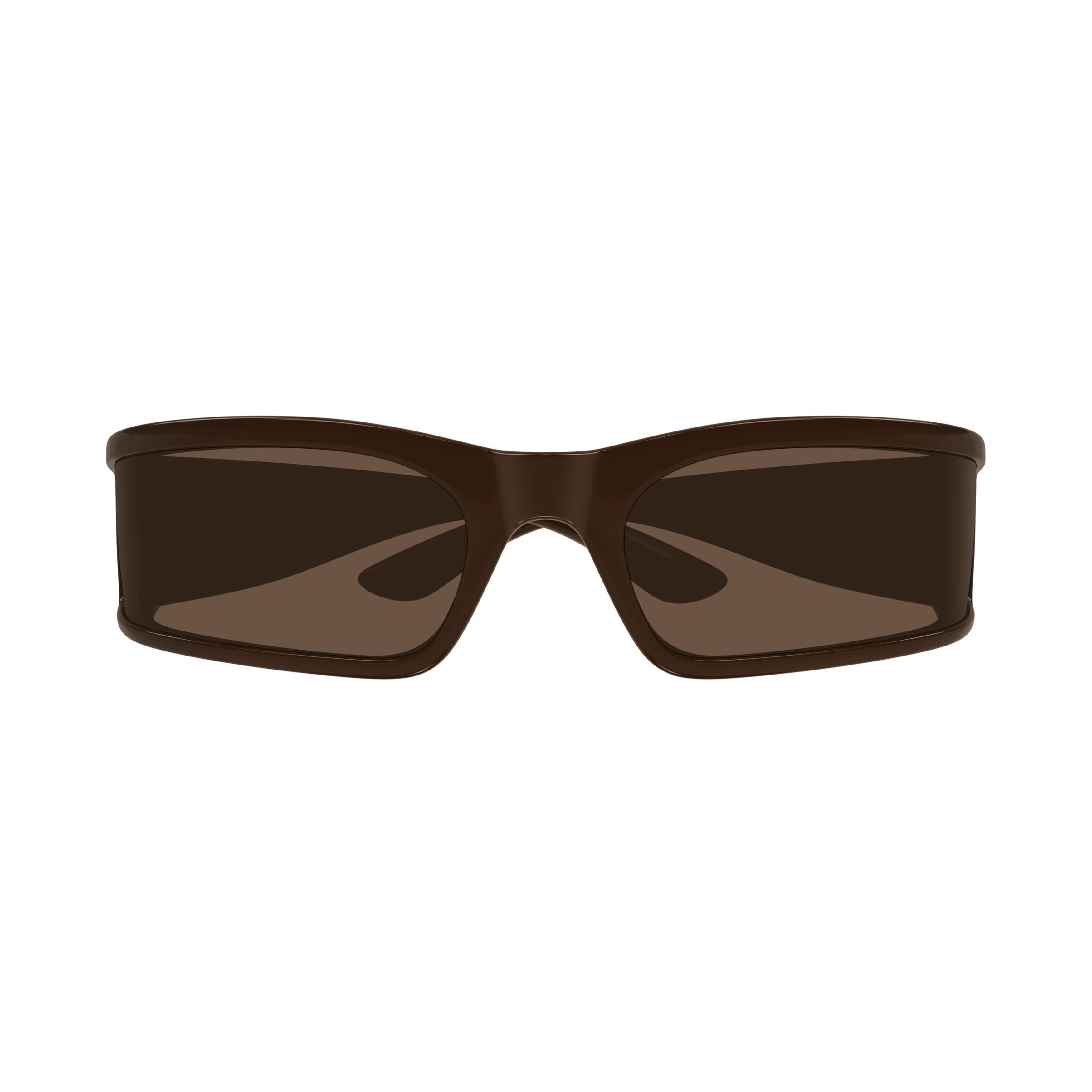 Bb0458s Glossy Brown Rectangular Sunglasses