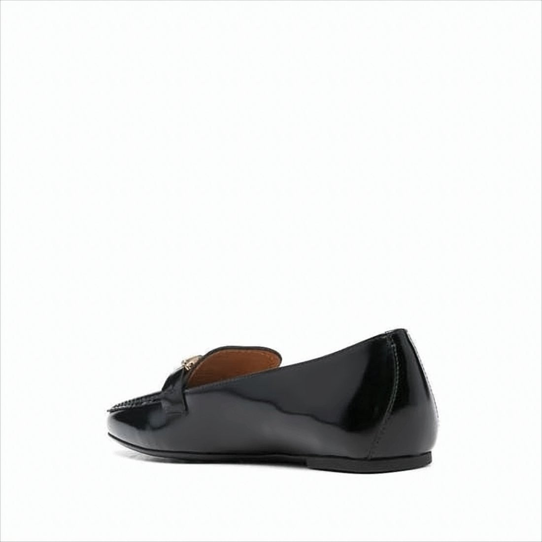Smooth Calf Leather Loafer with Polished Finish and Metallic Detailing